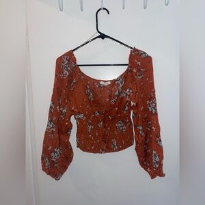 Floral Rust Women's Top